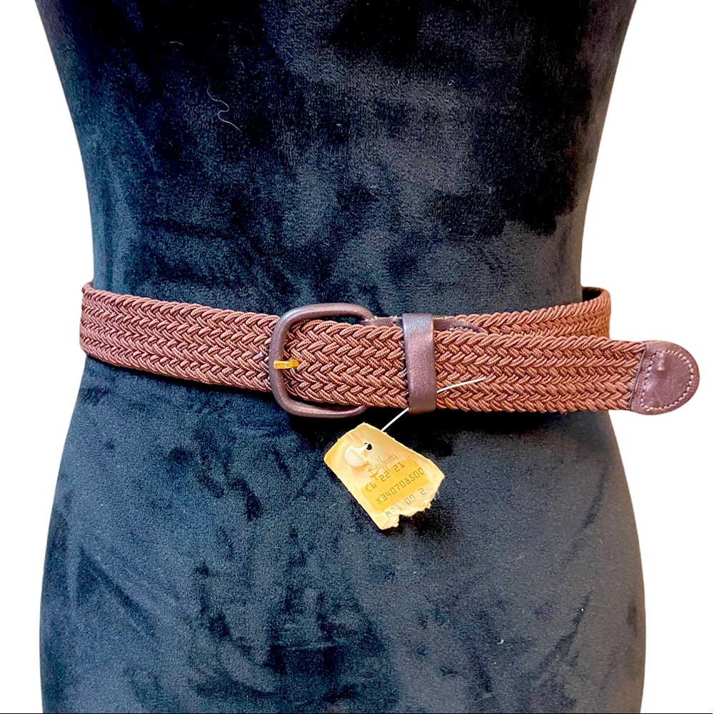 Vintage buffums stretch brown woven belt